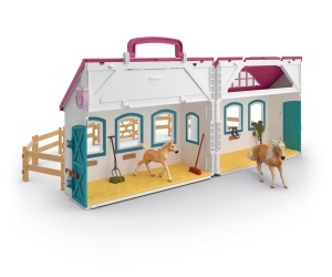 Set de Joaca Schleich - Grajd cu 60 Piese, 2 Figurine Cai si Accesorii - Img 4