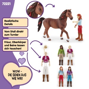 Set de Joaca Schleich Horse Club 72221 cu 40 Piese, Figurine si Accesorii - Img 3