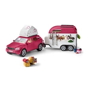 Set de Joaca Schleich Horse Club cu SUV si Remorca pentru Cai, 110 Piese - Img 2
