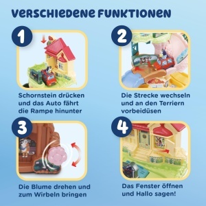 Set de Joaca VTech Tut Tut Baby Flitzer - Casa Familiei Bluey, Culoare Albastra, 1-5 Ani - Img 3