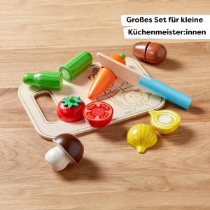 Set de Joc HABA cu Legume din Lemn 7 Piese, Inclusiv Cutit si Tabla de Taiat - Img 3