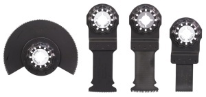 Set de lame pentru ferastrau multifunctional Makita B-67480, 4 piese, pentru lemn, aluminiu si gips
