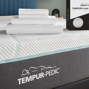 Set de lenjerie de pat TEMPUR, bumbac egiptean, 400 fire, alb - Img 2