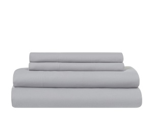 Set de lenjerie de pat Todocama, 4 piese, gri deschis, pentru pat 200x200 cm - Img 2