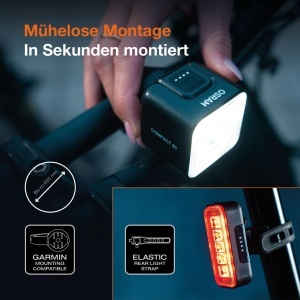 Set de Luminile pentru Bicicleta OSRAM LEDsBIKE COMPACT 50, 50 Lux, Reincarcabil - Img 4