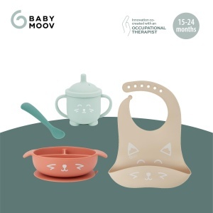 Set de masa pentru bebelusi Babymoov LearnISY 4 piese silicon model Catel - Img 3