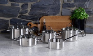 Set de Oale Fissler Palermo 5 piese, inox, inductie, cu capac din sticla - Img 2