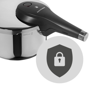 Set de oale sub presiune WMF Perfect Premium One Pot inductie 3 piese oala sub presiune 45l 3l cu set de insertii cratita mare otel inoxidabil Cromarg - Img 7
