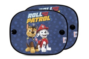 Set de parasolare auto Paw Patrol cu Chase si Marshall, 2 bucati, microperforate, albastre