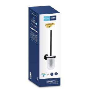Set de Perii pentru Toaleta GROHE Start, Montare Fara Gauri, Negru Mat - Img 4