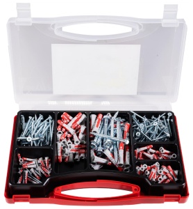 Set de prinderi fischer Red-Box DuoPower 280 piese, diverse dimensiuni - Img 2