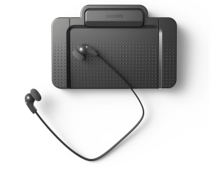 Set de redare Philips LFH7177/06, comutator de picior USB ergonomic ACC2330, casti stereo cu barbie inferioara LFH0334, inclusiv software SpeechExec Basic abonament de 2 ani - Img 3