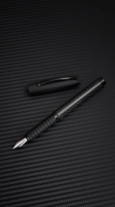Set de scriere Faber-Castell Essentio Carbon, 2 piese, negru, cu cutie metalica - Img 6