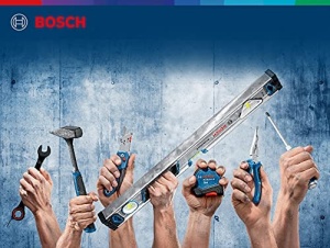 Set de scule de mana profesionale Bosch, 4 bucati (inclusiv nivela cu bula de aer de 25 cm, banda de masurare de 5 m, cutit universal cu lama extensibila si 10 buc. Set de lame) - Img 2