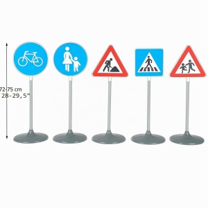 Set de Semne de Circulatie Theo Klein 2993, 5 piese, inaltime 70 cm, pentru copii - Img 2