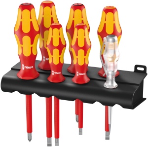 Set de surubelnite izolate Wera 05006148001, 7 piese, VDE, cu suport