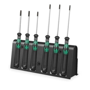 Set de surubelnite Wera 20676 pentru suruburi TORX cu rack, 6 piese