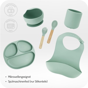 Set de Tacamuri si Vesela pentru Copii MoMi AMI, 6 piese, Silikon, 360 ml - Img 6