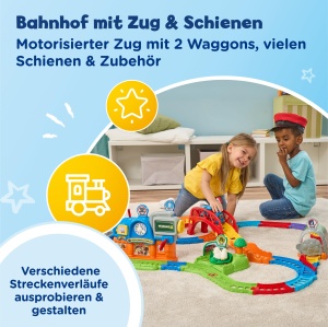 Set de tren VTech Tut Tut Baby Flitzer - Bunter Bahnhof cu 19 sine - Img 2