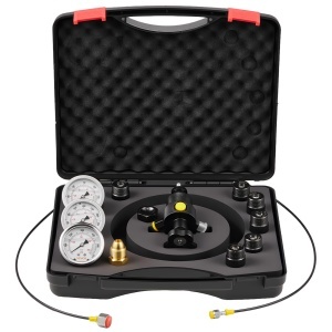 Set de umplere si testare cu azot VEVOR, 3 manometre (1500, 4000, 6000 PSI), 6 adaptoare