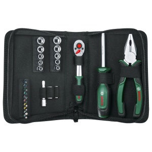 Set de unelte Bosch Mobility, 26 piese, compact, cu ratchet 14 si combinat - Img 2