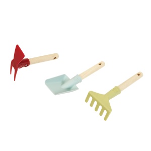 Set de unelte de gradinarit Theo Klein 7681, 3 piese, din plastic reciclat, pentru copii