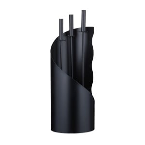 Set de Unelte pentru Camin Relaxdays, 4 Piese, Negru, 50-52 cm