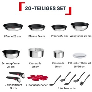 Set de Vase Tefal Ingenio Comfort Max, 20 piese, inox, antiaderent - Img 8