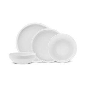 Set de Vesela Karaca Streamline New Saturn 24 piese pentru 6 persoane, Alb, Portelan - Img 5