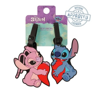 Set etichete bagaje Disney Lilo si Stitch, 2 piese, culori albastre, roz si rosu - Img 7