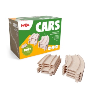 Set extensie HABA Cars 2011844001 - Elemente mari usor de conectat din materiale reciclate