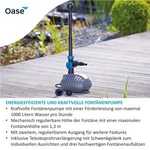 Set Fantana cu Apa Oase Aquarius 57399, 1000 lh, 11W, Negru - Img 2