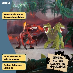 Set Figuri de Actiune Schleich ELDRADOR - Feuersaurier si Dschungelechse, 2 Piese - Img 6