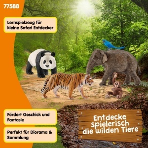 Set Figurine Dschungel - Schleich WILD Life 77588, 5 Piese, pentru Copii de la 3 Ani - Img 6