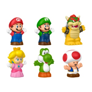 Set Figurine Fisher-Price Little People Super Mario, 6 personaje, pentru copii