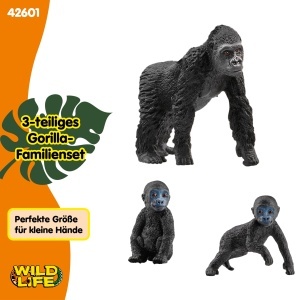 Set Figurine Gorilla Familie Schleich WILD LIFE, 3 piese, Detaliu si Calitate - Img 5