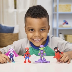 Set Figurine Marvel Spidey si Prietenii - 4 Figurine Mobile cu Accesorii - Img 3