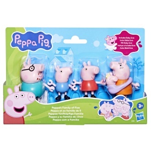 Set Figurine Peppa Pig - Familia Wutz, 5 Piese, Roz - Img 2