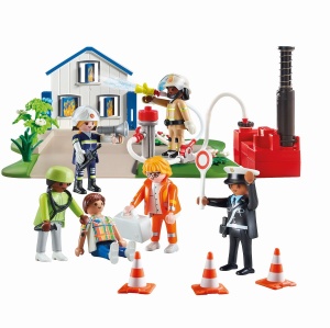 Set Figurine PLAYMOBIL My Figures 70980 Misiune de Salvare, 120 piese, 6 figurine - Img 7