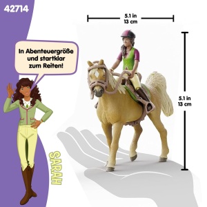 Set Figurine Schleich HORSE CLUB Sarah si Mystery, 6 piese, pentru copii 5-12 ani - Img 5