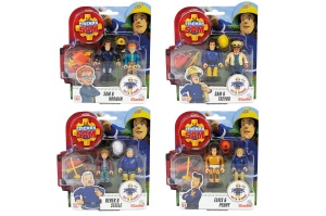 Set Figurine Simba - Feuerwehrmann Sam, 2 Figurine, 9 Accesorii, pentru copii de la 3 ani