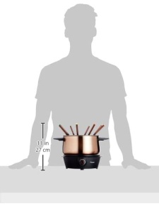 Set Fondue Bestron AFD850CO pentru 8 persoane, capacitate 1.5 l, putere 1500 W, culoare cupru - Img 3