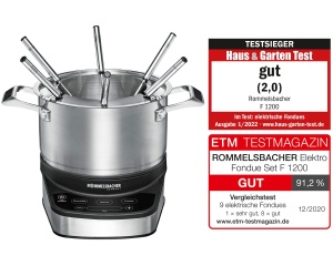 Set fondue electric Rommelsbacher F 1200 25L 6 furculite control tactil 1200W - Img 2
