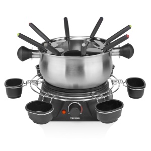 Set fondue Tristar FO-1109, 1.3L, 1400W, 8 persoane, otel inoxidabil