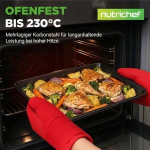 Set forme de copt NutriChef, 6 piese, antiaderente, PFOA-free, negru - Img 2