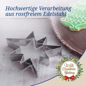 Set forme de prajituri Dr Oetker White Christmas Baking 5 motive otel inoxidabil - Img 5