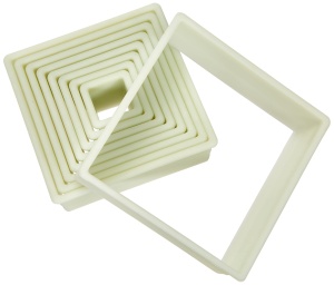 Set forme pentru taiat aluaturi IBILI Corta Masas Cuadrado Liso 9 piese design robust - Img 3