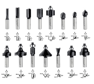 Set Frase Metabo Frasersortiment-SP 15 piese pentru lemn, diverse dimensiuni - Img 4