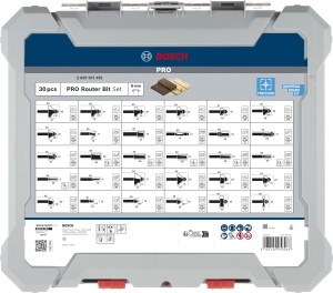 Set freze Bosch 30 piese, pentru lemn, cu tija de 8 mm, durabil - Img 4