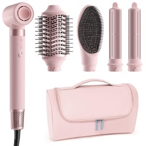 Set Hairstyler MESCOMB 5 in 1, 110.000 Umin, cu Ioni, pentru Stilizare si Volum
